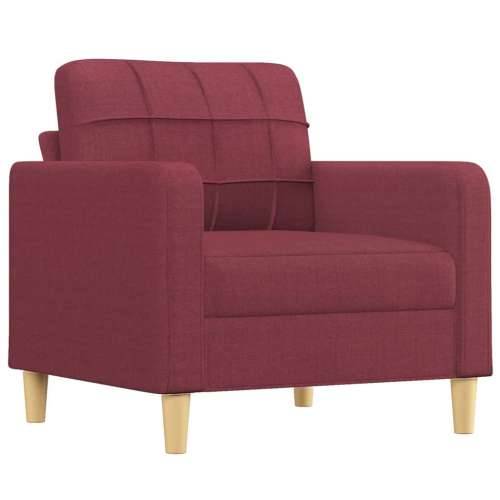 Fotelja s tabureom crvena boja vina 60 cm od tkanine - boja crnog vina Cijena