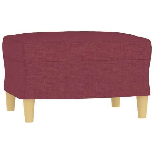 Fotelja s tabureom crvena boja vina 60 cm od tkanine - boja crnog vina Cijena