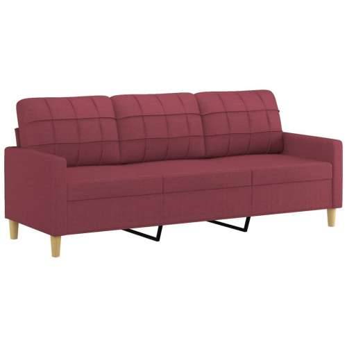 Trosjed s tabureom crvena boja vina 180 cm od tkanine - boja crnog vina 180 cm Cijena