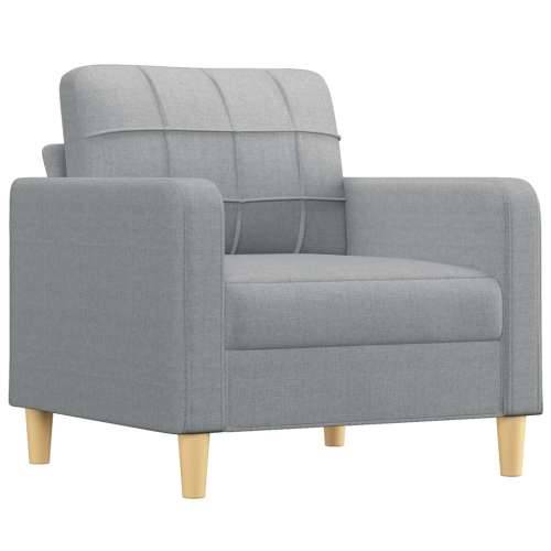 4-dijelni set sofa s jastucima svjetlosivi od tkanine - Svjetlosiva s jastučićima i tabureom Cijena