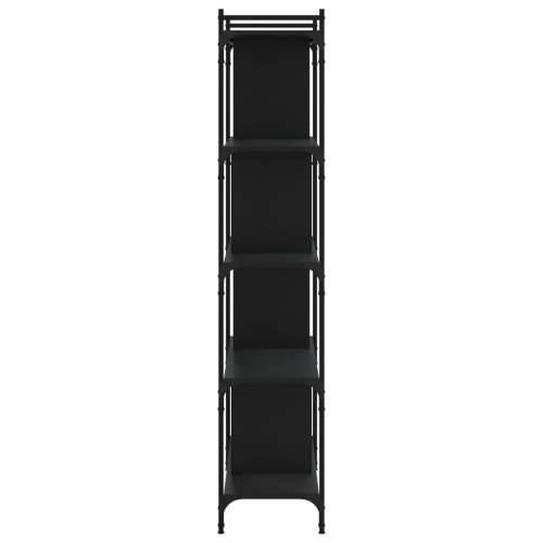 Regal za knjige s 5 razina crni 76x32x158 cm konstruirano drvo - Crna 1 158 cm Cijena
