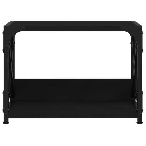 Stalak za pisač 2 razine crni 44x26x31,5 cm konstruirano drvo - Crna Cijena