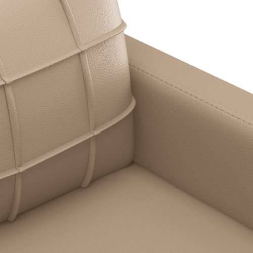 2-dijelni set sofa s jastucima boja cappuccina od umjetne kože - Boja cappuccina s jastučićima Cijena