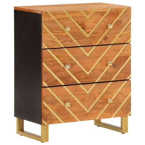 Bočni ormarići 3 kom smeđe-crni 60x33,5x75cm masivno drvo manga Cijena