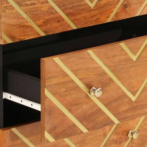 Bočni ormarići 3 kom smeđe-crni 60x33,5x75cm masivno drvo manga Cijena