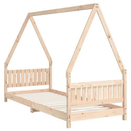 Okvir za dječji krevet 80 x 200 cm od masivne borovine - Prirodna 80 x 200 cm Cijena