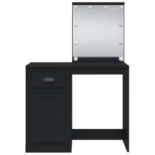 Toaletni stolić s LED svjetlima crni 90 x 42 x 132,5 cm Cijena