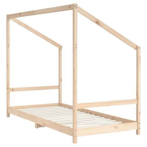 Okvir za dječji krevet 90 x 200 cm od masivne borovine - Prirodna 90 x 200 cm Cijena