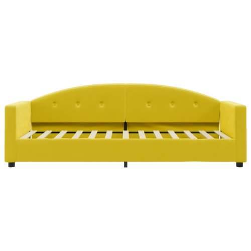 Dnevni krevet s madracem žuti 80 x 200 cm baršunasti - Žuta 80 x 200 cm s madracem Cijena