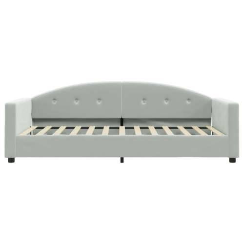Dnevni krevet s madracem svjetlosivi 90 x 200 cm baršunasti - Svjetlosiva 90 x 200 cm s madracem Cijena
