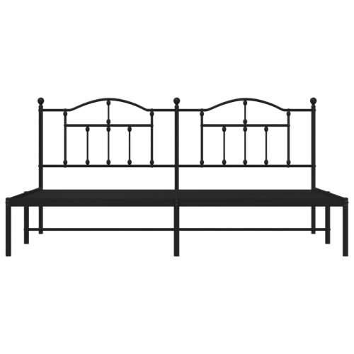 Metalni okvir za krevet s uzglavljem crni 193x203 cm Cijena