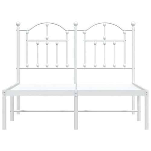 Metalni okvir za krevet s uzglavljem bijeli 120 x 190 cm Cijena