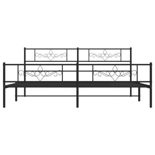 Metalni okvir kreveta uzglavlje i podnožje crni 183x213 cm - Crna 183 x 213 cm s uzglavljem i podnožjem Cijena