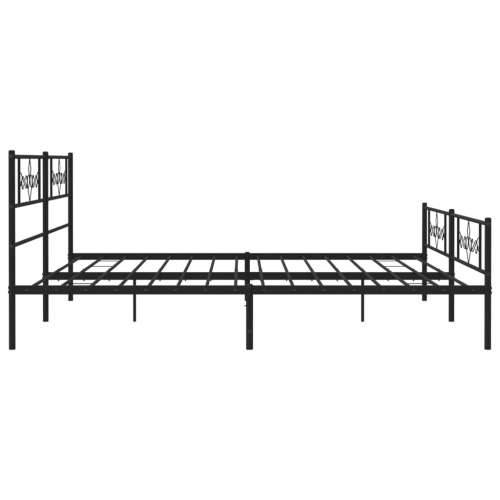 Metalni okvir kreveta uzglavlje i podnožje crni 183x213 cm - Crna 183 x 213 cm s uzglavljem i podnožjem Cijena