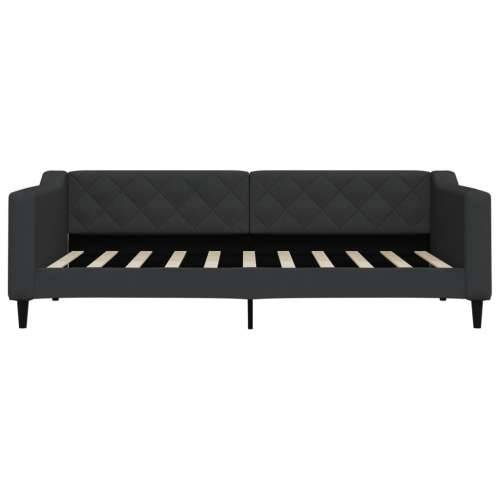 Dnevni krevet s madracem crni 90 x 190 cm od tkanine - Crna 90 x 190 cm s madracem Cijena