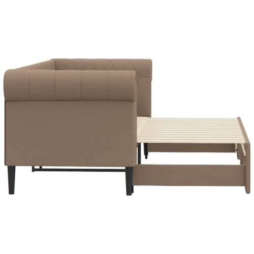 Dnevni krevet na razvlačenje cappuccino 90x200 cm umjetna koža - Boja cappuccina 90 x 200 cm s krevetom na izvlačenje Cijena