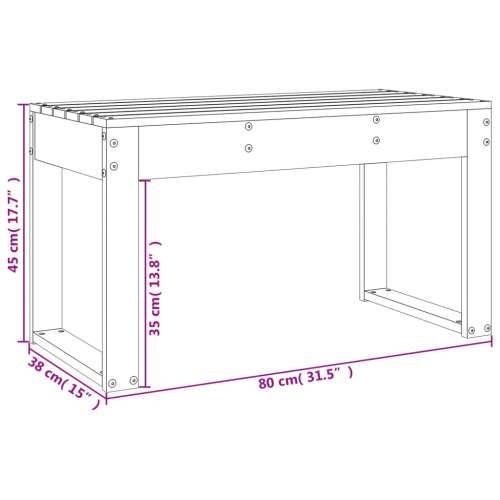 Vrtna klupa boja meda 80 x 38 x 45 cm od masivne borovine - Smeđa boja bora 80 x 38 x 45 cm 1 Cijena