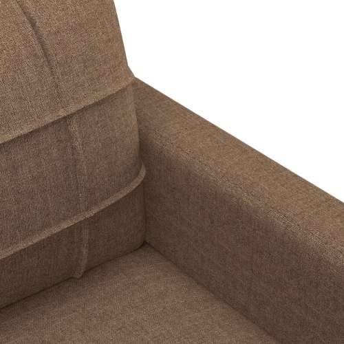 3-dijelni set sofa s jastucima smeđi od tkanine - Smeđa s jastučićima Cijena