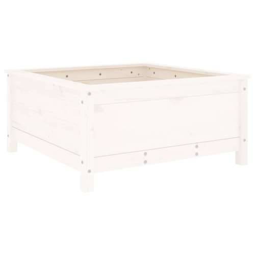 Vrtna sadilica bijela 82,5 x 82,5 x 39 cm od masivne borovine - Bijela boja bora 82.5 x 82.5 x 39 cm 1 Cijena