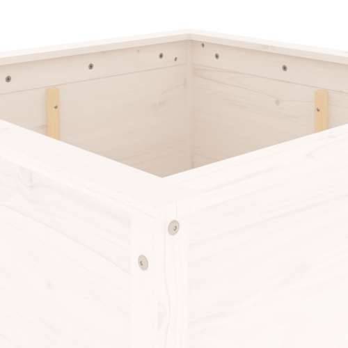 Vrtna sadilica bijela 82,5 x 82,5 x 78 cm od masivne borovine - Bijela boja bora 82.5 x 82.5 x 78 cm 1 Cijena