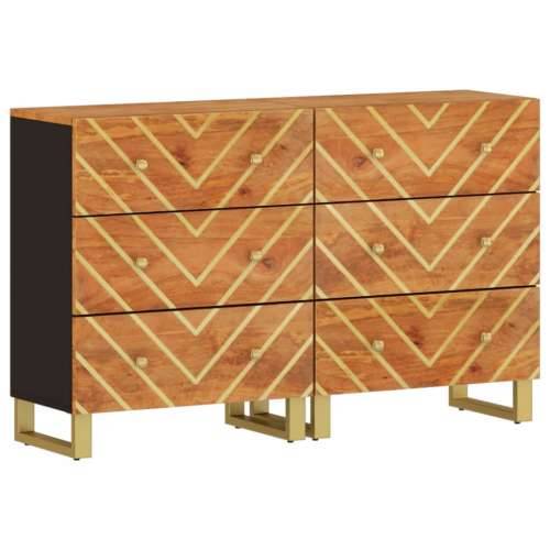 Bočni ormarići 2 kom smeđe-crni 60x33,5x75cm masivno drvo manga Cijena