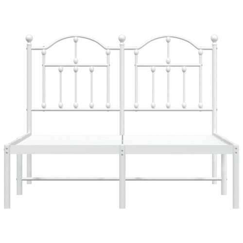Metalni okvir za krevet s uzglavljem bijeli 120x200 cm Cijena