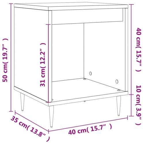 Noćni ormarići 2 kom boja hrasta 40x35x50 cm konstruirano drvo - sonoma hrast 2 Cijena