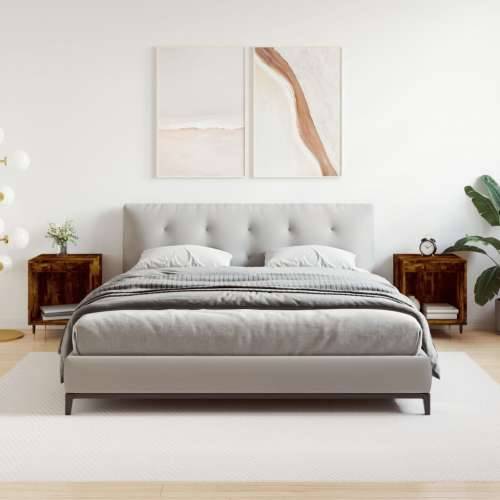 Noćni ormarići 2 kom boja hrasta 40x35x50 cm konstruirano drvo - Dimljeni hrast 2 Cijena