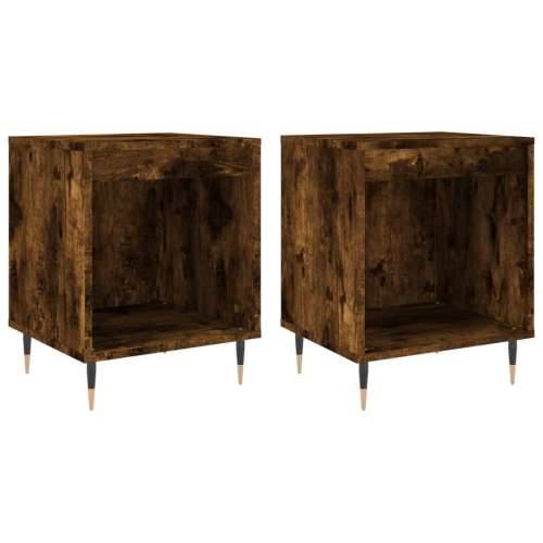 Noćni ormarići 2 kom boja hrasta 40x35x50 cm konstruirano drvo - Dimljeni hrast 2 Cijena