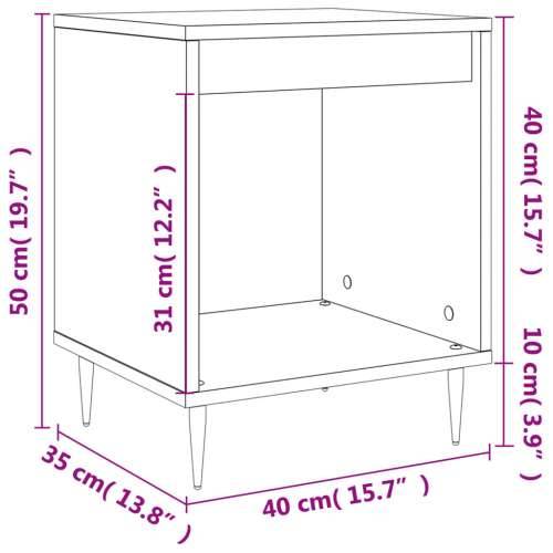 Noćni ormarići 2 kom boja hrasta 40x35x50 cm konstruirano drvo - Sivi hrast sonoma 2 Cijena