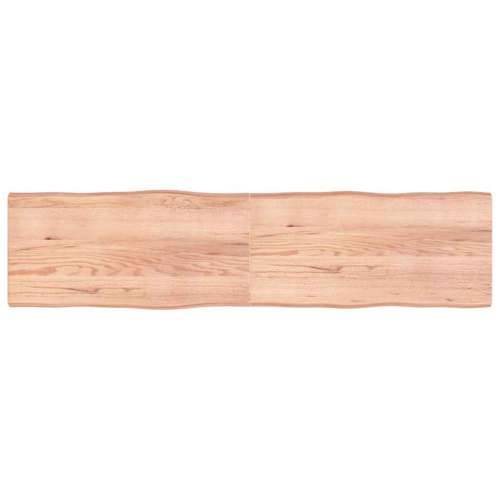 Stolna ploča svjetlosmeđa 200x50x(2-6) cm obrađena hrastovina - Svjetlosmeđa 200 x 50 x 6 cm 1 Cijena