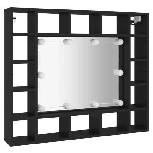 LED ormarić s ogledalom crni 91 x 15 x 76,5 cm Cijena