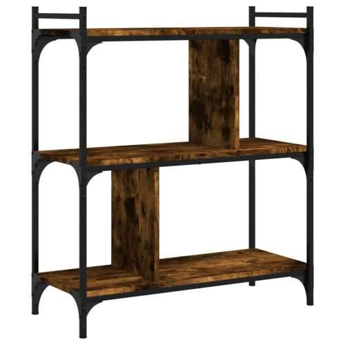 Regal za knjige s 3 razine boja hrasta 76 x 32 x 88 cm drveni - Dimljeni hrast 1 88 cm Cijena