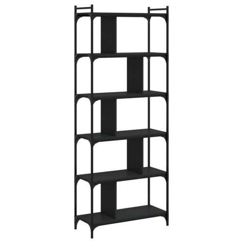 Regal za knjige sa 6 razina crni 76x32x192 cm konstruirano drvo - Crna 1 192 cm Cijena