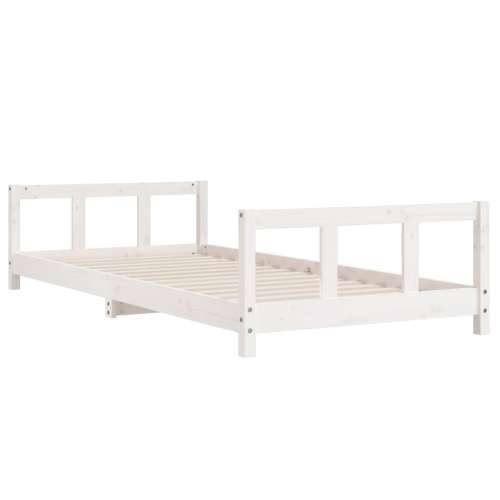 Okvir za dječji krevet bijeli 90 x 190 cm od masivne borovine - Bijela 90 x 190 cm Cijena