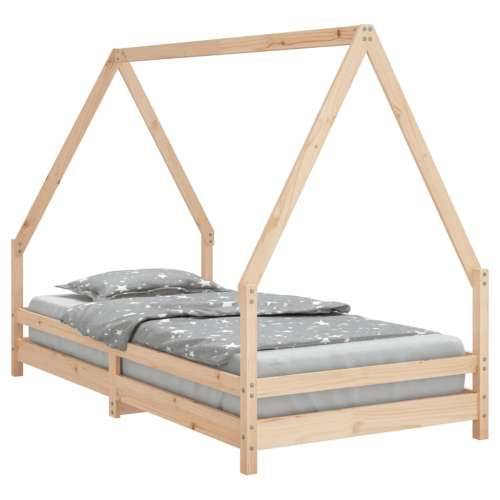 Okvir za dječji krevet 90 x 190 cm od masivne borovine - Prirodna 90 x 190 cm Cijena