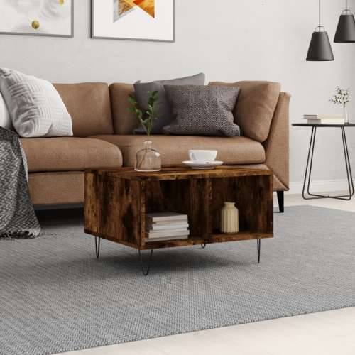 Stolić za kavu boja hrasta 60x50x36,5 cm konstruirano drvo - Dimljeni hrast 1 Cijena