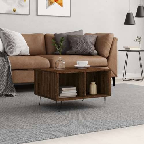Stolić za kavu Smeđa hrasta 60x50x36,5 cm konstruirano drvo - Smeđi hrast 1 Cijena