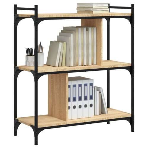 Regal za knjige s 3 razine boja hrasta 76 x 32 x 88 cm drveni - sonoma hrast 1 88 cm Cijena