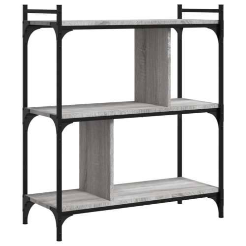 Regal za knjige s 3 razine siva boja hrasta 76x32x88 cm drveni - Sivi hrast sonoma 1 88 cm Cijena