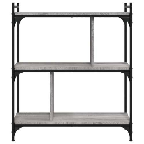 Regal za knjige s 3 razine siva boja hrasta 76x32x88 cm drveni - Sivi hrast sonoma 1 88 cm Cijena