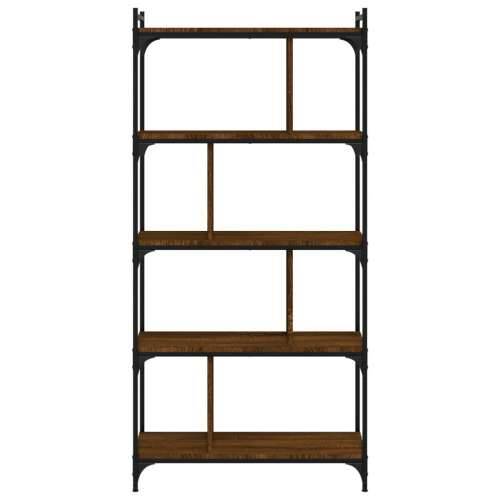 Regal za knjige 5 razina smeđa boja hrasta 76x32x158 cm drveni - Smeđi hrast 1 158 cm Cijena