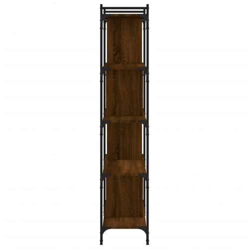 Regal za knjige 5 razina smeđa boja hrasta 76x32x158 cm drveni - Smeđi hrast 1 158 cm Cijena