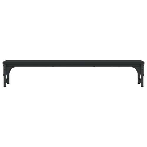 Stalak za monitor crni 85 x 23 x 15,5 cm od konstruiranog drva - Crna 85 x 23 x 15.5 cm Cijena