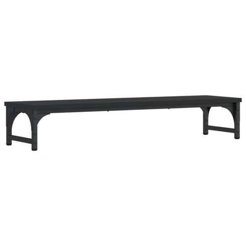Stalak za monitor crni 85 x 23 x 15,5 cm od konstruiranog drva - Crna 85 x 23 x 15.5 cm Cijena