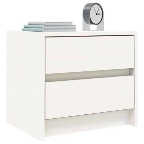 Noćni ormarići 2 kom bijeli 40x31x35,5 cm od masivne borovine - Bijela 2 Cijena