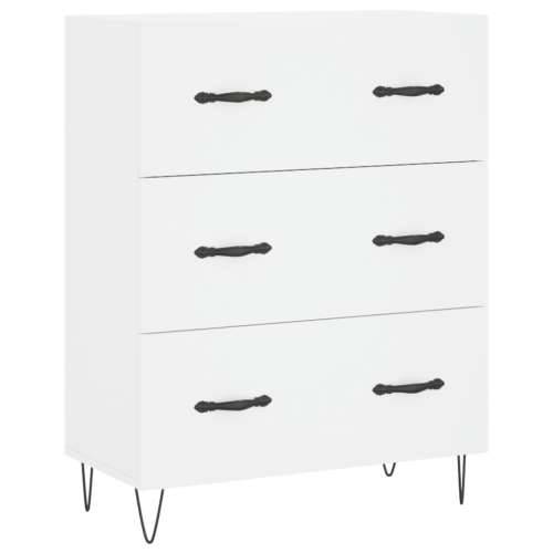 Visoka komoda bijela 69,5x34x180 cm konstruirano drvo - Bijela 1 3 ladice Cijena