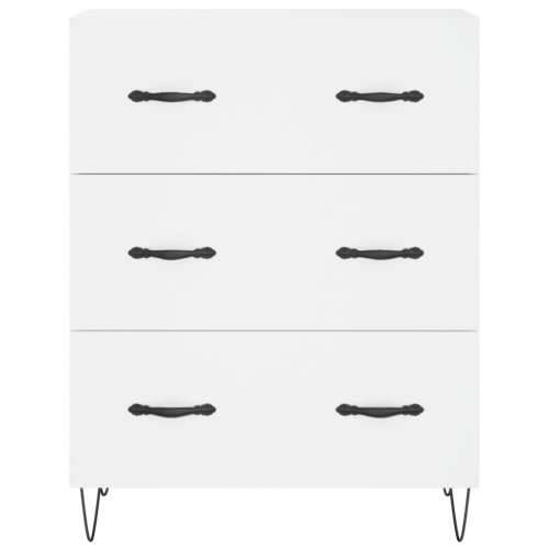 Visoka komoda bijela 69,5x34x180 cm konstruirano drvo - Bijela 1 3 ladice Cijena