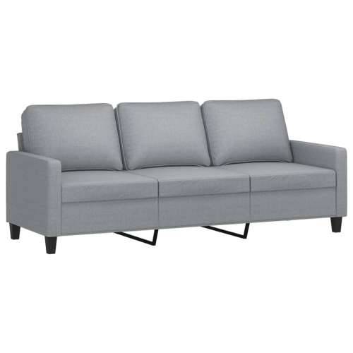Trosjed s tabureom svjetlosivi 180 cm od tkanine - Svjetlosiva Cijena