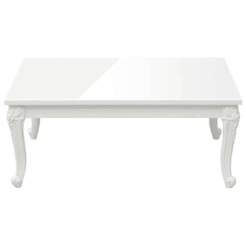 Stolić za kavu sjajni bijeli 100 x 50 x 42 cm konstruirano drvo - 100 x 50 x 42 cm 1 Cijena